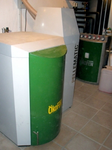 Caldera de pellets instalada en Cotobade